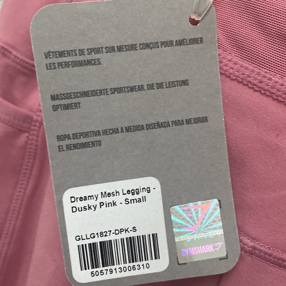 NEW Small GymShark leggings pants tags attached mauve pink color side pockets - Picture 3 of 6